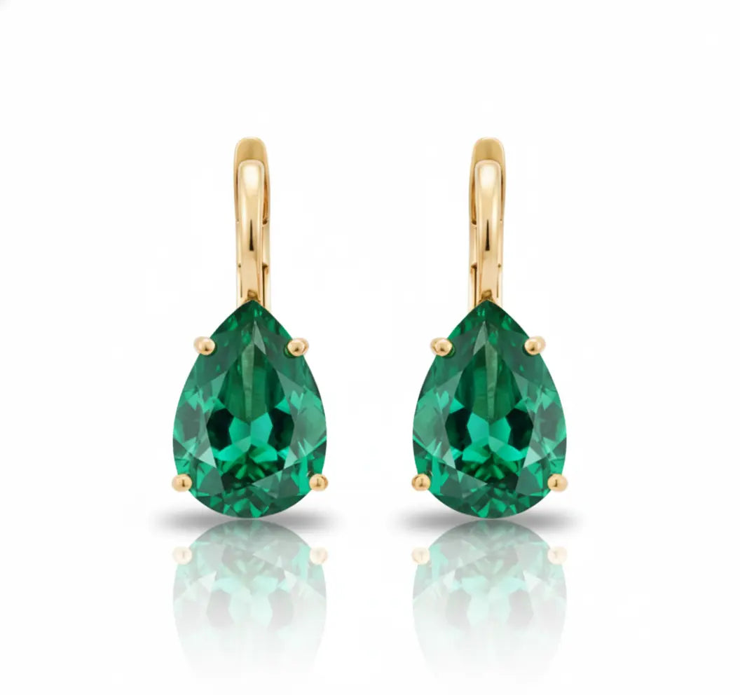 Eclisse Pear Emerald Earrings LaBante London