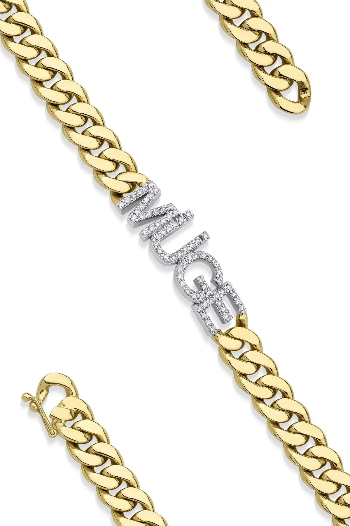 14ct Gold 1.50 Carats Diamond Personalized Name Bracelet Diğer