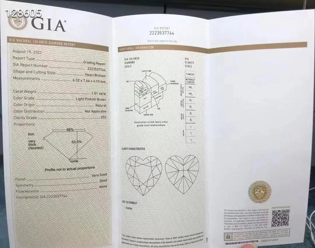 SGARIT  Certified Fine Jewelry 18k Gold 1.51ct Light Pinkish Brown Diamond Pink Diamond Heart Cut Jewellery Engagement Ring Maison Valderre