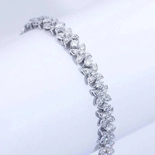 Iced Out Luxury Jewelry 14K Solid Gold With Lab Diamond Custom Bracelet Hip Hop Cuban Chain Bracelet Maison Valdorre