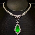 Luxury Necklace Jewelry Wholesale Brand 12.78ct Natural Gemstone Green Emerald 18k Gold Pendant Necklace - The Sparkling Squirrels & Co.