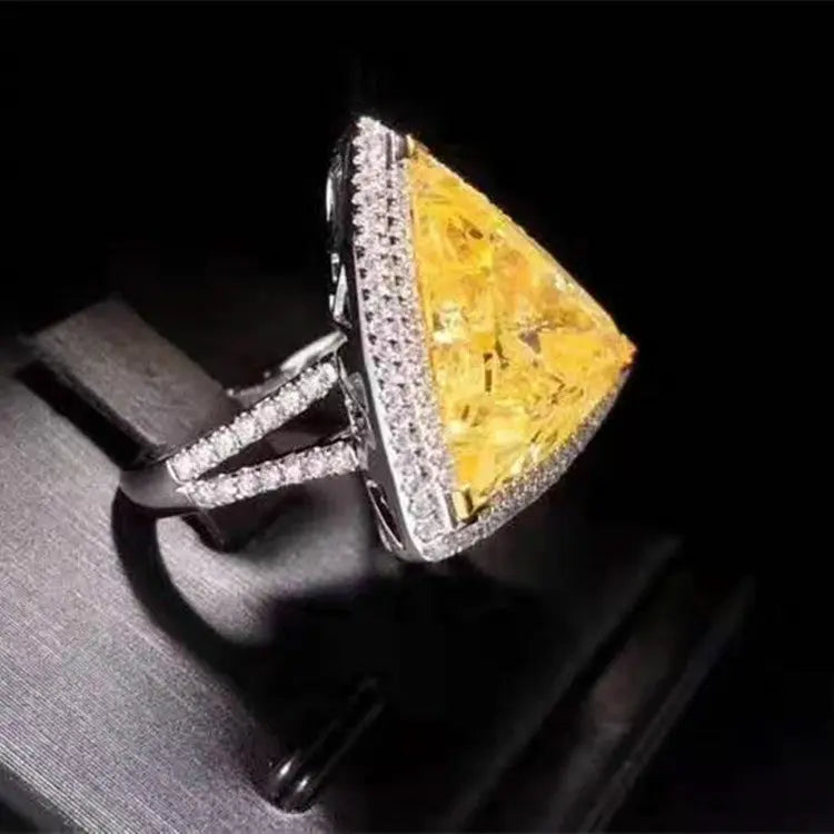Dual Use Luxury Diamond Wedding Jewelry 18k Gold 10.35ct I2 Natural Yellow Diamond Necklace Pendant Ring Jewelry Maison Valderre