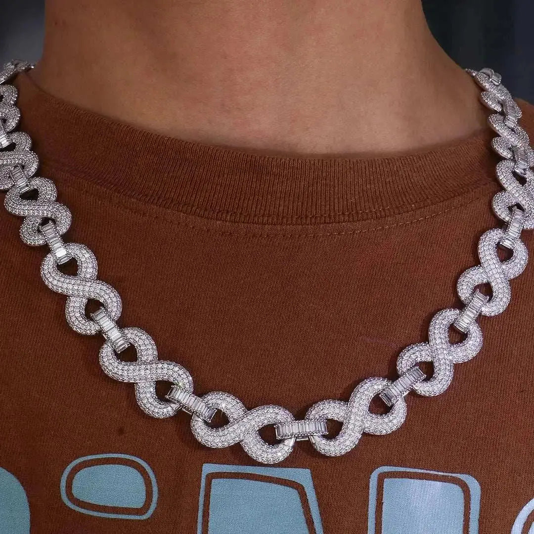 Provence custom 10K solid gold 15mm hip hop cuban link chain iced out lab diamond cuban chain necklace for men rapper party - The Sparkling Squirrels & Co.