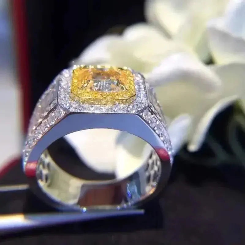 Natural Diamond 18K Gold Pure Gold Ring Beautiful Gemstone Ring Good Upscale Trendy Classic Party Fine Jewelry Hot Sell New 2025 - The Sparkling Squirrels & Co.