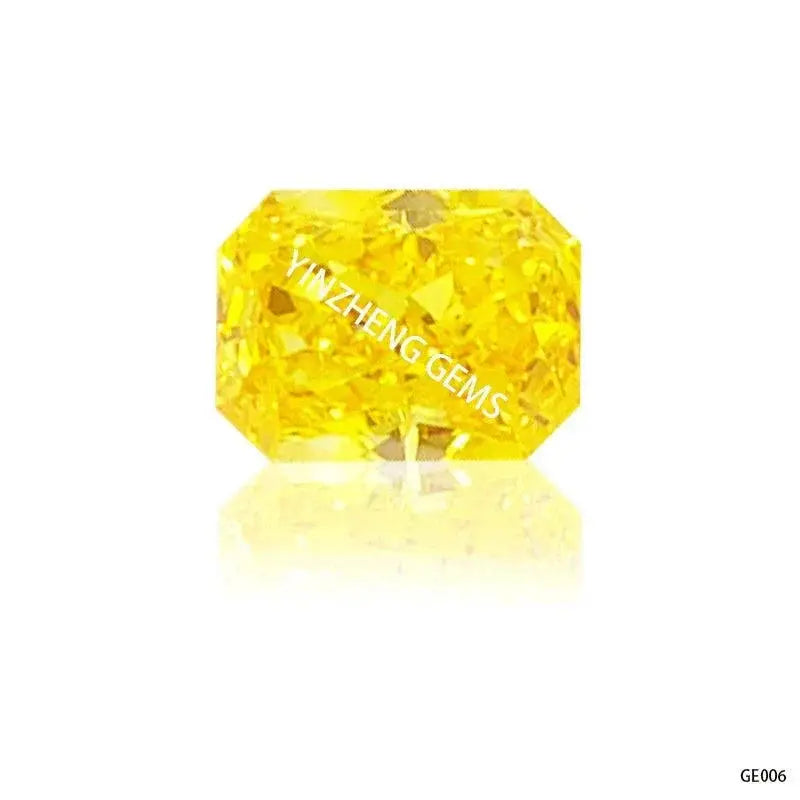 Radient 3.55ct Fancy Vivid Yellow Lab Grown Diamond HPHT for Fine Jewelry Making with IGI Certificate - The Sparkling Squirrels & Co.
